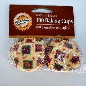 Wilton Mini Baking Cups Autumn Leaves 100 Count Fall Thanksgiving Baking Cups